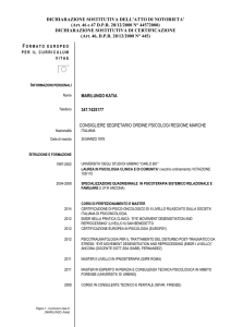 Curriculum Vitae Katia Marilungo - Psicologa Psicoterapeuta