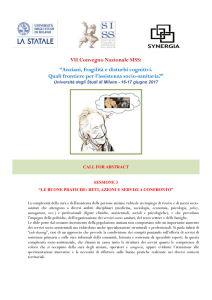 Call Sessione 3 - Sociologia della Salute