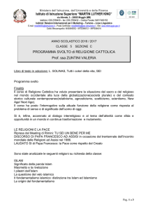 Programmi Classe Quinta C - Istituto di Istruzione Superiore Martin