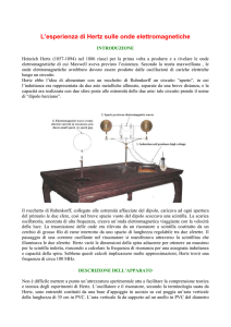 L`esperienza di Hertz sulle onde elettromagnetiche