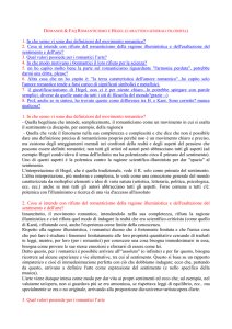 In che senso vi sono due definizioni del movimento romantico