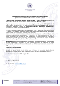 Il Rettore Franco Moriconi ha inaugurato il convegno