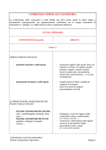 curricolo verticale geometria - Istituto Comprensivo di Spresiano