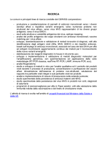 RICERCA Le comuni e principali linee di ricerca condotte dal