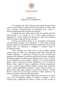L`intervento di Umberto Eco