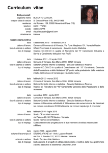 Curriculum - Comune di Venezia