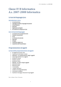 Strutture dati e programmazione ad oggetti