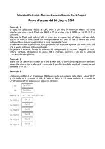 Calcolatori Elettronici – Nuovo ordinamento Docente: Ing