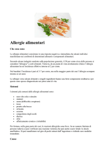 Allergie alimentari Che cosa sono Le allergie alimentari consistono