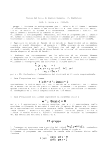 Tesine del Corso di Analisi Numerica (CL Elettrica)