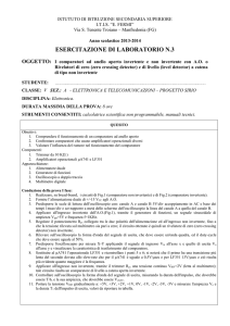 Esercitazione N. 4 - Comparatori e Trigger di Schmitt