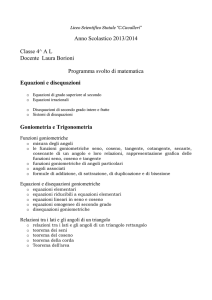 matematica 4AL Prof. Borioni Laura