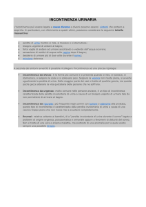 INCONTINENZA URINARIA