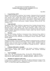 Gestione Informatica dei Dati Aziendali
