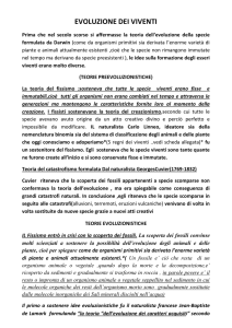 evoluzione dei viventi