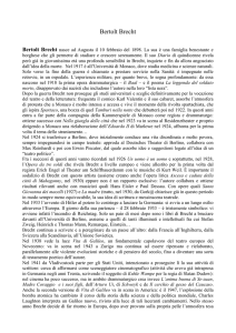Bertolt Brecht Bertolt Brecht nasce ad Augusta il 10 febbraio del