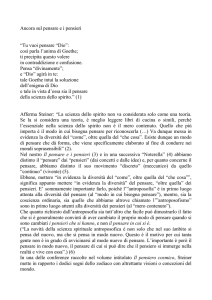 Ancora sul pensare e i pensieri “Tu vuoi pensare “Dio”: così parla l