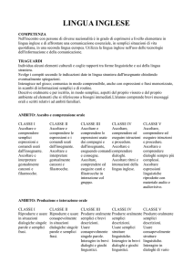 curricolo inglese