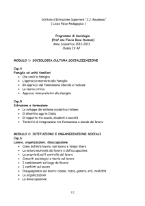 Programma di Sociologia