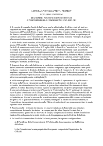 LETTERA APOSTOLICA "MOTU PROPRIO" ECCLESIAE