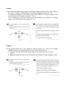 Compito 1 In una canalina orizzontale lungo la parete di una stanza