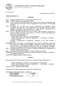 Statistica Matematica (Laboratori)