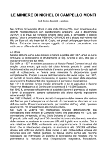 LE MINIERE DELLA VALLE STRONA