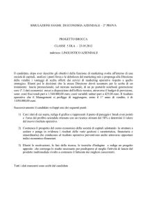 VERIFICA DI ECONOMIA AZIENDALE