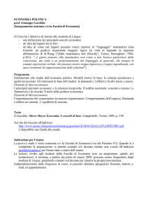 programma Facoltà di Lingue