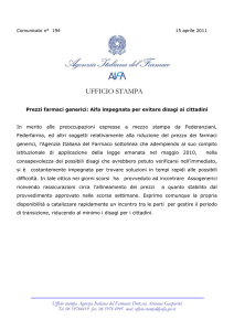 comunicato194aifaprezzogenerici