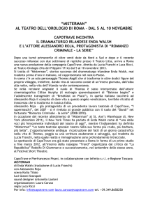 CAPOTRAVE INCONTRA IL DRAMMATURGO IRLANDESE ENDA