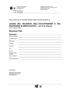 Business Plan - Repubblica e Cantone Ticino