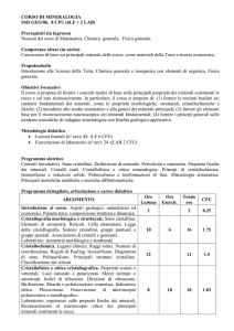 Corso: mineralogia