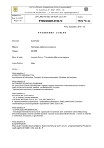 programma svolto - ITCS Maria Lazzari
