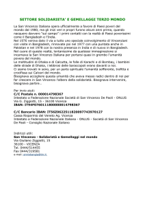 settore solidarieta` e gemellaggi terzo mondo