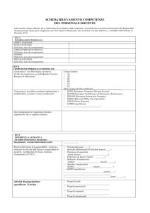 scheda competenze personale docente - 70 Marino