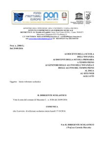 Inizio refezione scolastica - istituto comprensivo macerata campania