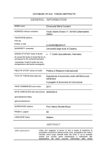 DATABASE OF EoC THESIS ABSTRACTS