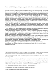 Il parere del MSAC alla Commissione Bertagna