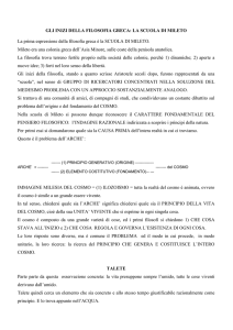 gli inizi della filosofia greca: la scuola di mileto
