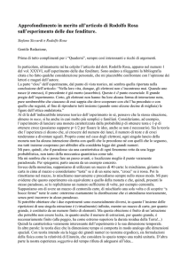 Gentile Redazione,