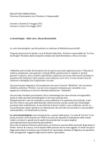 La deontologia: dalle carte alla professionalità