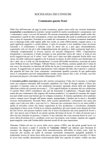 sociologia dei consumi alimentari - Dipartimento di Scienze sociali e