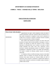 DIPARTIMENTO DI SCIENZE INTEGRATE