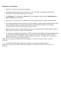 Domande di Astronomia e astrofisica (per 5a A e 5a B)