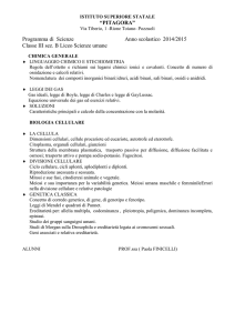 Programma di Scienze Anno scolastico 2014/2015