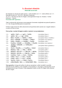 le reazioni chimiche laboratorio