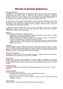 master in scienze ambientali