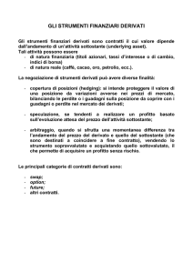 gli strumenti finanziari derivati