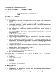 PROGRAMMA MATEMATICA (ipotizzato) Classe 4^Bsa